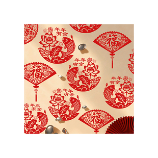 2026马年新款春节玻璃静电贴纸福字窗花剪纸过年墙贴新年布置装饰