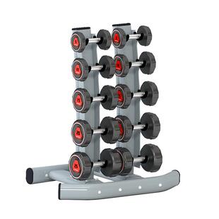 健身房哑铃套装组合男士健身家用亚铃架专用器材商用纯钢包胶全套