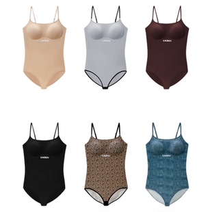 CK&OI日系韩漫连体衣字母美背吊带女聚拢带胸垫打底上衣背心性感