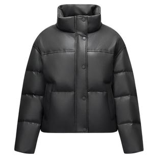 商场同款|森马羽绒服女冬季90绒子PU仿皮宽松2025新款潮酷面包服