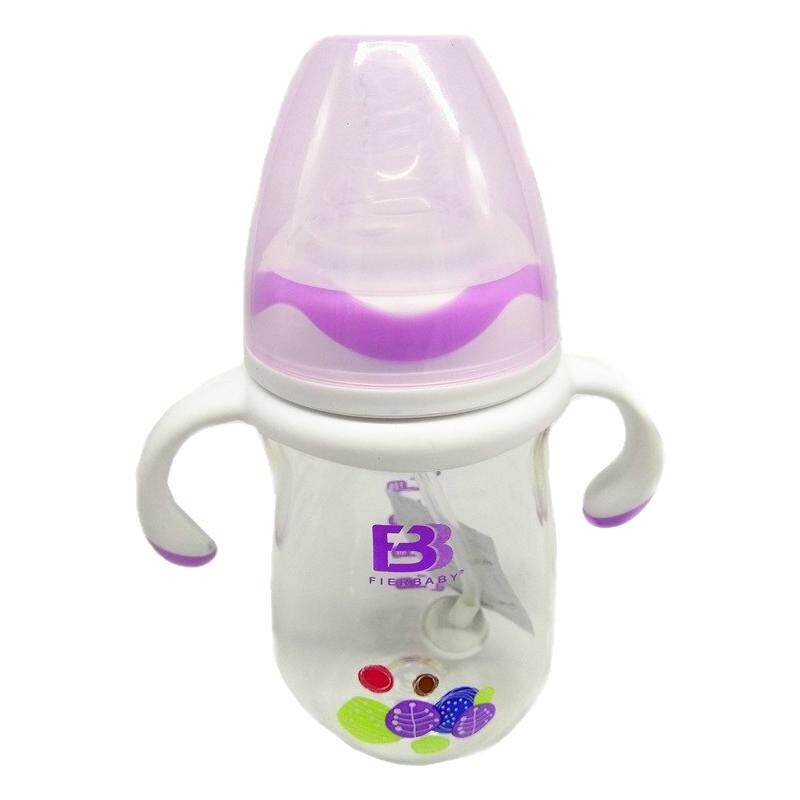 菲儿贝比PA奶瓶宽口径企鹅款双色手柄吸管防胀气防呛210ml300ml