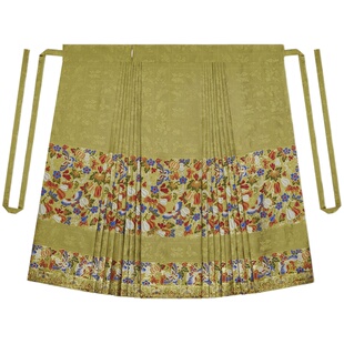 缠枝瓜蝶织造司原创明制汉服方领琵琶袖仿妆花暗纹织金马面裙秋冬