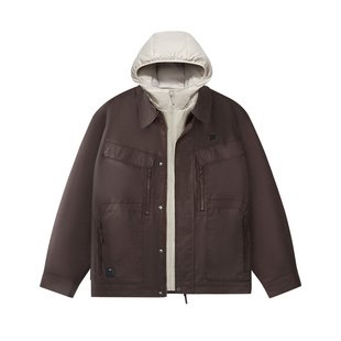 章昊同款FILA FUSION斐乐潮牌羽绒服两件套男26春季休闲夹克外套