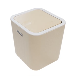 桌面垃圾桶小号按压式弹盖卫生桶家用办公室卧室客厅迷你方形免袋