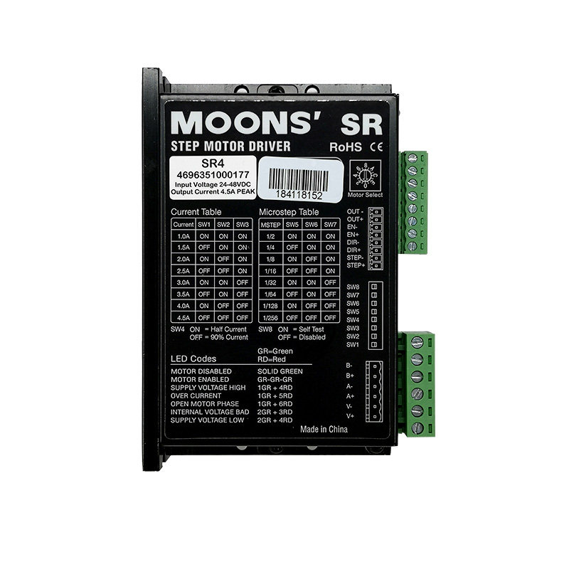 MOONS鸣志步进电机驱动器SR2/3-mini/SR4/8/-PLUS/SRAC2/4/8SRX04