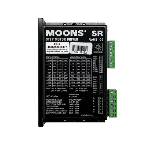 MOONS鸣志步进电机驱动器SR2/3-mini/SR4/8/-PLUS/SRAC2/4/8SRX04