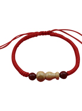 桃木葫芦手绳编织绳红手绳