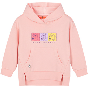 暇步士童装女童卫衣春秋新款大童休闲套头上衣儿童舒适百搭连帽衫