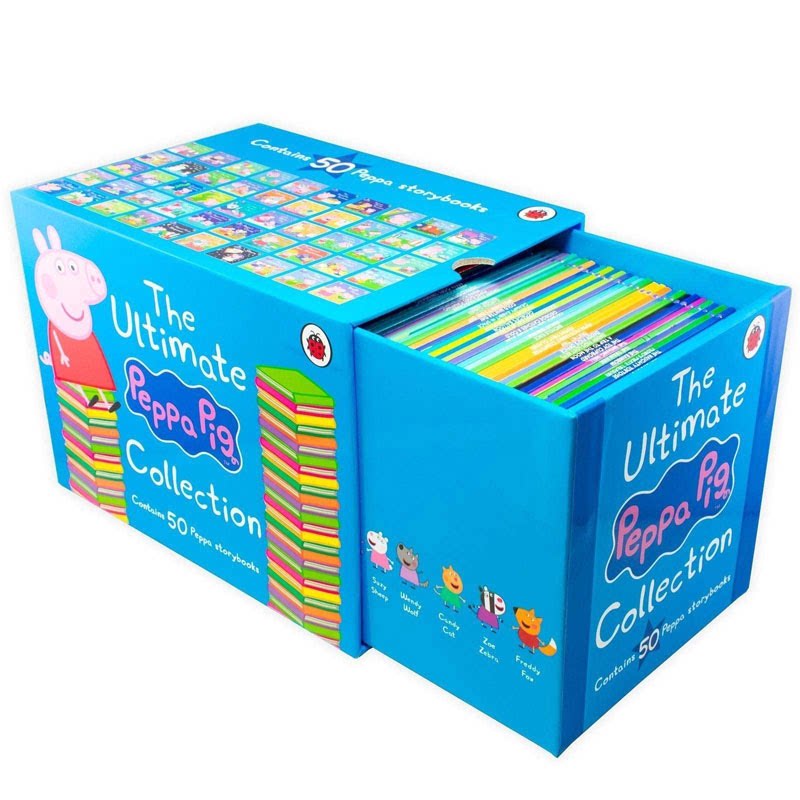 50册全套装小猪佩奇英文原版绘本peppa pig英文绘本3-6儿童原版英语故事书儿童绘本启蒙幼儿粉红猪小妹宝宝早教益智书