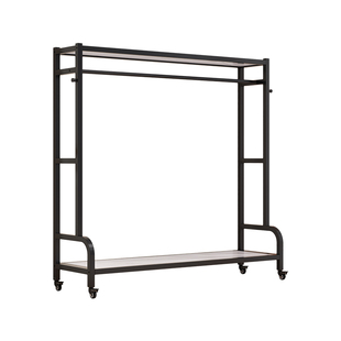 极简挂衣架室内加固晾衣架可移动卧室衣服架子商用家用落地衣帽架