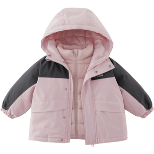 [三合一 商场同款]马克珍妮男女童御寒保暖羽绒服 宝宝冬装551682