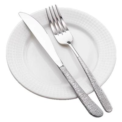 高颜值不锈钢勺子家用韩式锤纹勺