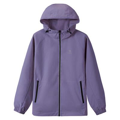 骆驼运动风衣外套女春夏季梭织连帽休闲户外防泼水夹克简约百搭