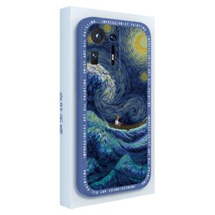 梵高油画适用小米mix4手机壳mix3新款可滑盖mis液态硅胶m保护套mx全包mis防摔mlx男女max星空复古向日葵外壳