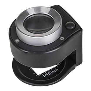 放大镜60倍看鸽子眼专用刻度10珠宝印刷烟酒鉴定布料带灯高清便携