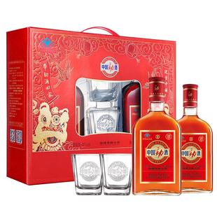 中国劲酒35度600ml*2瓶劲牌 保健酒礼盒装节日送礼送长辈含玻璃杯