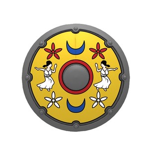 粤睿智达中古罗马圆盾牌N3052-3055古代盾牌小颗粒积木人仔偶配件