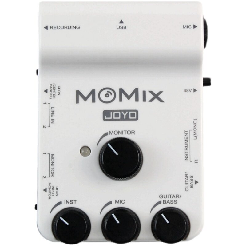 JOYO卓乐MOMIX电脑手机录音直播声卡混音器K歌吉他弹唱便携双监听
