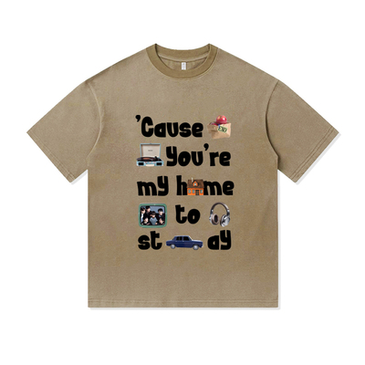 韩国男团EXO爱豆粉丝应援周边KPOP重磅纯棉T恤半袖杉情侣男女同款