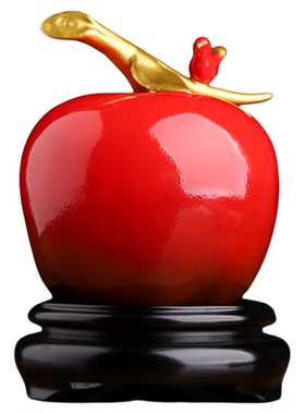 陶瓷平安喜乐摆件家居客厅装饰品