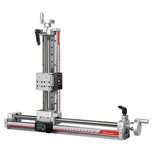 手动滑台直线模组T型丝杆电子数显微调XYZ轴精密导轨带手轮60mm宽