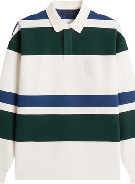 Tommy男装刺绣条纹宽松POLO卫衣