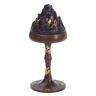 博山炉纯铜香炉高级感中国风家用室内盘香炉檀香熏香炉茶道香薰炉