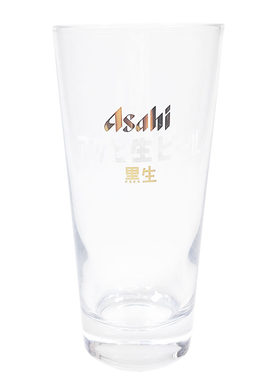 日本原装进口朝日黑生啤酒杯