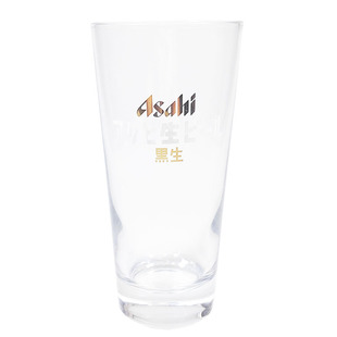 日本原装进口朝日黑生专用啤酒杯玻璃杯透明日式直身杯400ml