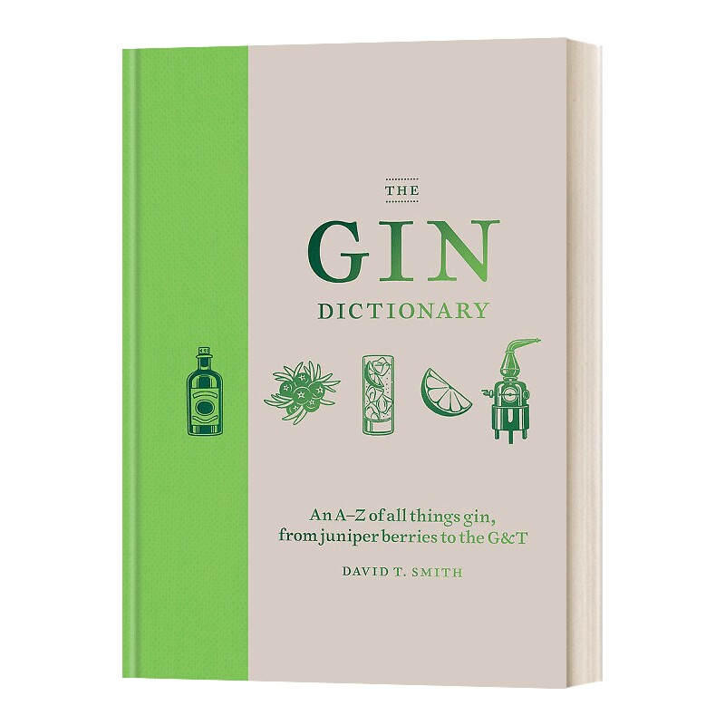 英文原版 The Gin Dictionary 杜松子酒词典 指南 杜松子鸡尾酒配方 鸡尾酒工具书 英文版 进口英语原版书籍