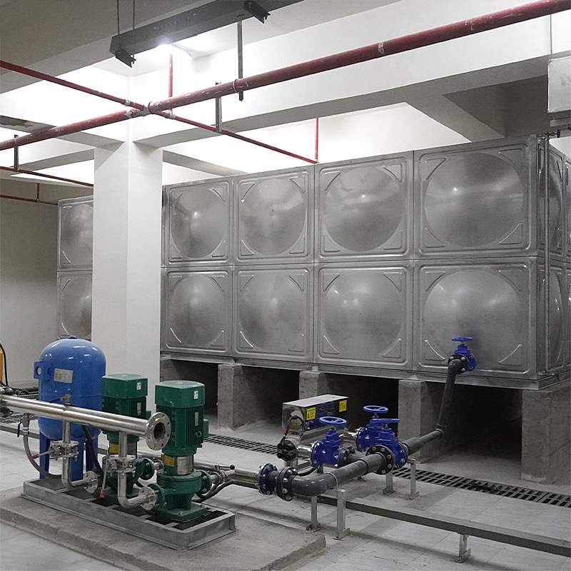 成都厂家直销地下室不锈钢水箱雨水收集中水处理机房设备自动上水