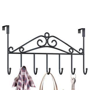 免打孔门后挂钩置物架厨房浴室铁艺门上挂衣架壁挂免钉无痕衣帽钩