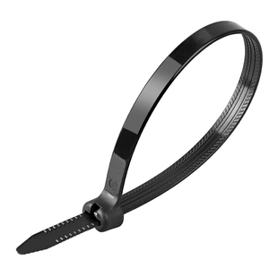 船用金属嵌片扎带钢扣10*350固定高强度铁芯卡扣大号尼龙扎线束线