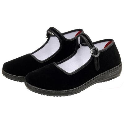 儿童老北京黑色布鞋男女童舞蹈鞋