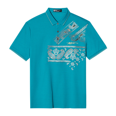 AMK夏季纯棉短袖polo衫商务