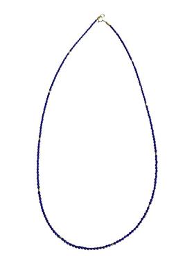 青金石石榴石米珠极细锁骨项链女