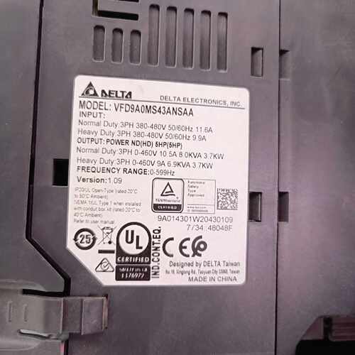 议价台达变频器VFD9AOMS43ANSAA拆机原装正品无维