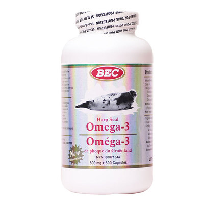 加拿大BEC海豹油胶囊500粒大包装