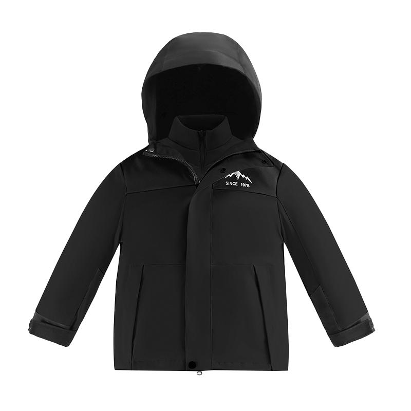 罗蒙儿童羽绒服男童冲锋上衣三合一2025新童装宝宝冬季羽绒衣外套