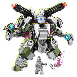 开智积木保卫第三宇宙变形机器人金刚组装模型男孩小颗粒拼装玩具