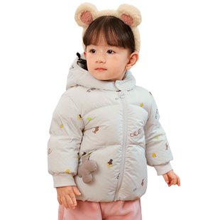 巴拉巴拉婴儿羽绒服男童女童鹅绒外套短款宝宝上衣儿童冬装童装小