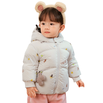 巴拉巴拉婴儿羽绒服男童女童鹅绒外套短款宝宝上衣儿童冬装童装小