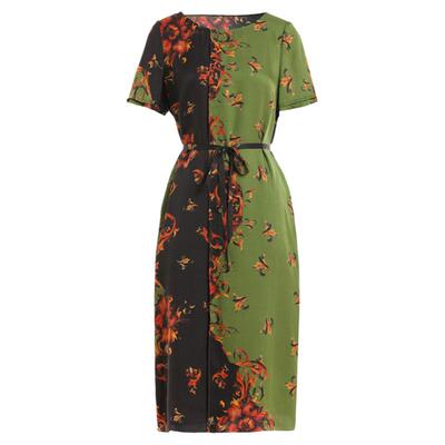 乔万尼女收ei2e718405真丝连衣裙