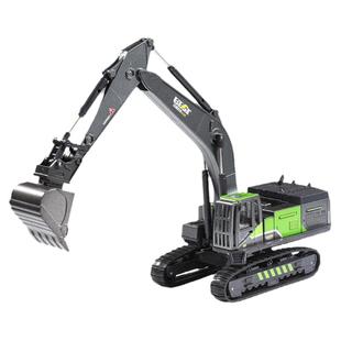 合金钻地机玩具破碎机仿真挖机破拆机抓木机模型儿童工程车打桩机