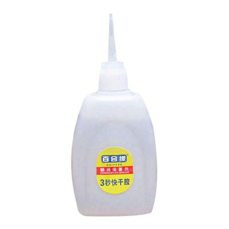百合缘3秒胶批发正品快干强力胶家具广告塑料纸品专用胶水502胶水