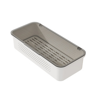 筷子收纳盒家用带盖汤勺篓筷子盒厨房餐具沥水放筷子勺子平放筷笼