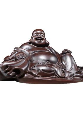 刺史黑檀木弥勒佛像摆件