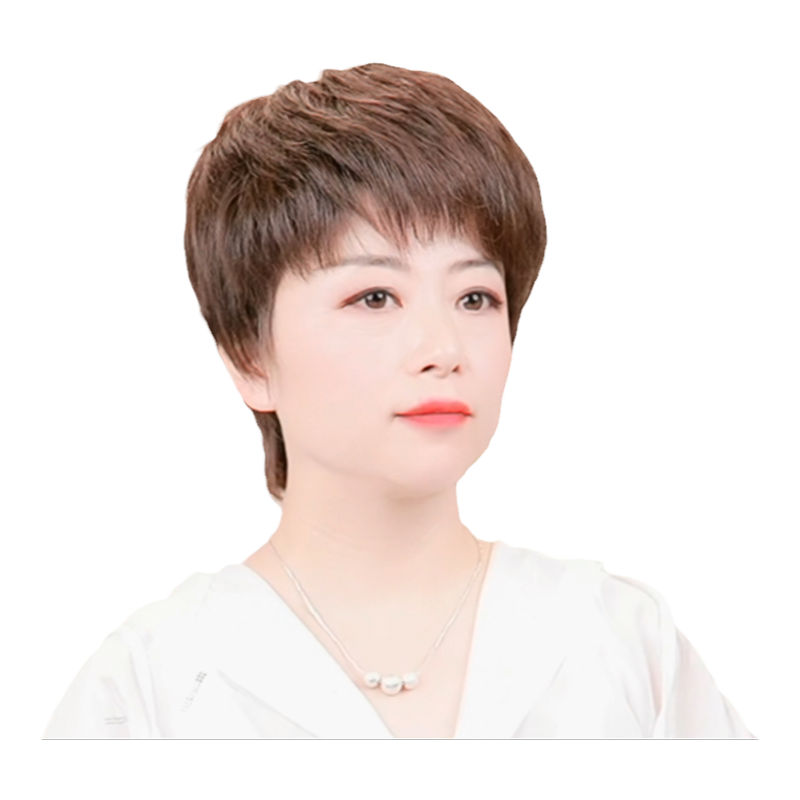 花枝翘遮盖白发时尚造型轻薄透气