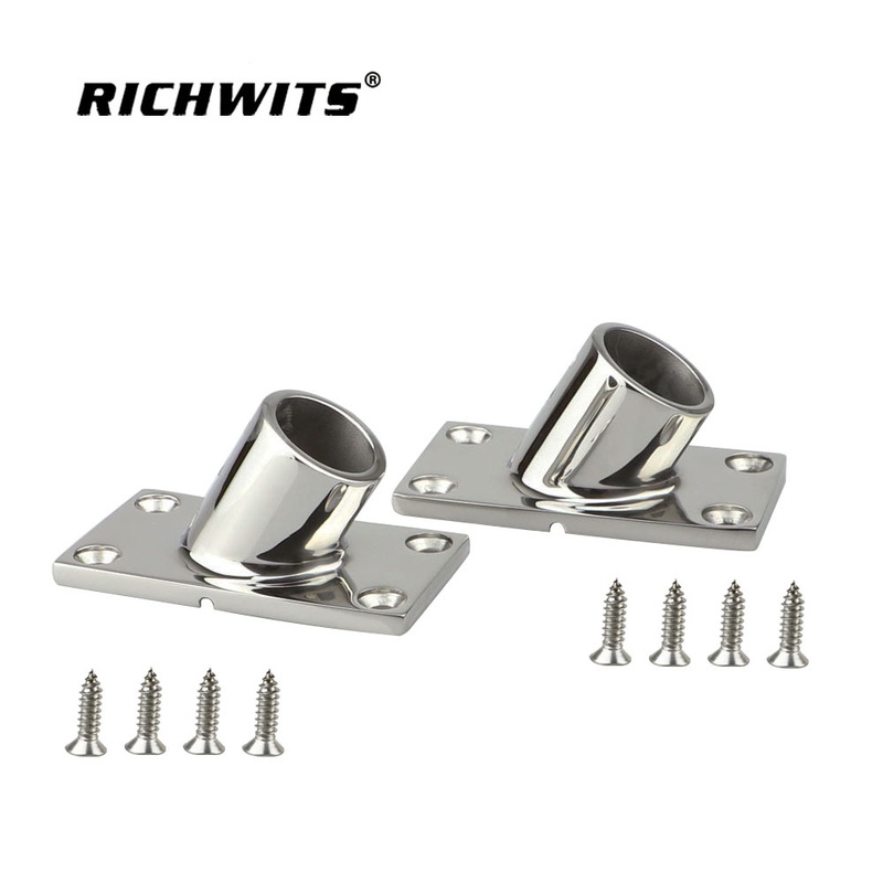 15不锈钢用船用五金配件游艇配件316管座不锈钢管度方栏杆60座座