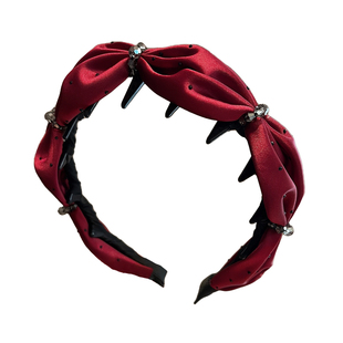 红色发箍女款秋冬2026新款高颅顶洗脸头箍带齿宽边压发卡发捆头饰